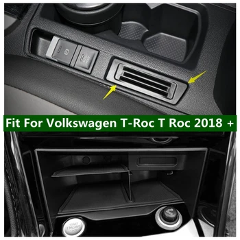 Controle Do Meio Slot Para Cartão De Armazenamento De Caixa De Acessórios De Ajuste Para A Volkswagen T-T Roc Roc 2018 - 2022 Central De Telefone Do Suporte De Recipiente Bandeja
