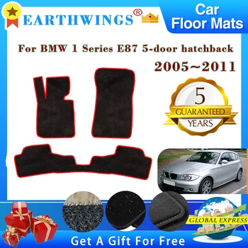 Carro Tapetes Para BMW Série 1 E87 2005~2011 5 portas Hatchback de Tapetes para Painel Protetor Premium Personalizado Almofadas do Pé Acessórios