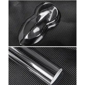 Estilo carro Preto Brilhante 6D Fibra de Carbono película de Vinil Carro Envoltório 6D Carbono folha Brilhante linhas de DIY Tuning Adesivo