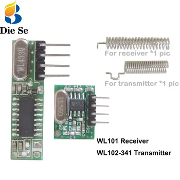 433Mhz de RF do receptor e do transmissor Módulo Interruptor com antena DIY 433 Mhz controle Remoto Para o Arduino uno kit