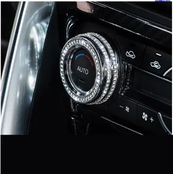 Brilhante de Luxo de Alta Qualidade do Cristal de Condicionador de Ar Botão Moldura / Capa Para Mazda Atenza 2017 Z2EA793