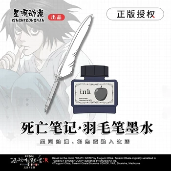 Genuíno Autorizado Anime Death Note Cosplay Pena De Caneta E Tinta E L Colar De Animação Acessórios Da Arte