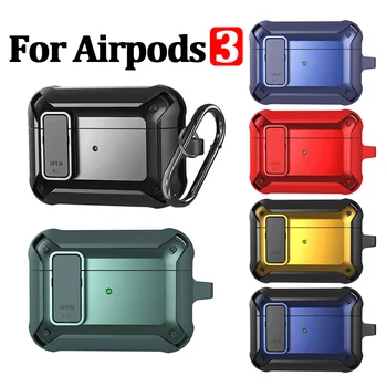 Para Airpods 3 Capa de Silicone Macio PC Fones de Caso para a Apple AirPods 3 Caso de Acessórios Fones de ouvido sem Fio com Chaveiro