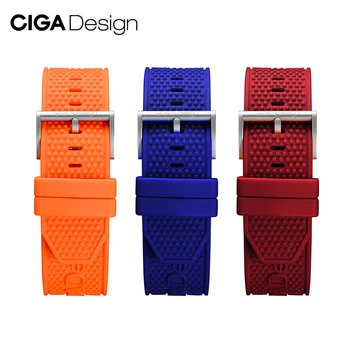CIGA Design Homens de Silicone Faixa de Relógio 22mm Assistir a Correia de Acessórios Multicolor Watchbands Substituição Pulseira Ciga Assistir a Série Z