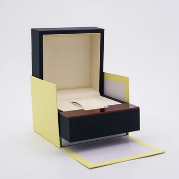 Conjunto completo de relógios de Luxo, Caixa de Armazenamento Sacola de Relógios do Presente do Boxs Manual inglês Papéis cartões de Livreto