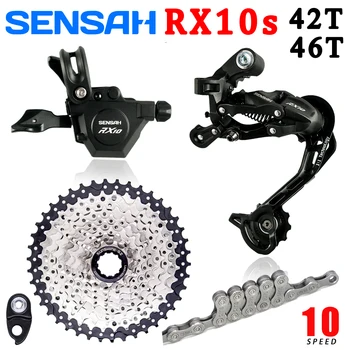 SENSAH RX10 Transmissão 1x10 Velocidade da Bicicleta de BTT Shifter Desviadores 42T 46T 10V K7 Cassete de Bicicleta Grupo Deore M6000