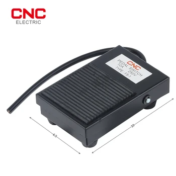 CNC 1pcs de Metal, Interruptor de Pedal Controlador de SPDT Pedal Auto Reset Cabo 12cm Momentânea 1NO1NC 10A/250V