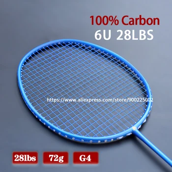 Utralight 6U 72G Completo de Fibra de Carbono, Raquetes de Badminton Professonal Formação Enfiadas Raquete Com Sacos G4 22- £ 28 de Padel Esportes