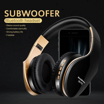 SN-P18 Fones de ouvido sem Fio Bluetooth Fone de ouvido Dobrável Fone de ouvido Estéreo de Jogos Fones de ouvido Com Microfone Para Pc e Telefone Mp3