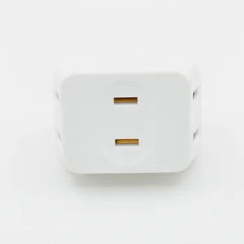 Branco Divide uma 1-forma Tomada Em uma 3-forma Tomada de US Plug de Parede Conversor Adaptador de Transformar o Plug usb soquete de parede-nos