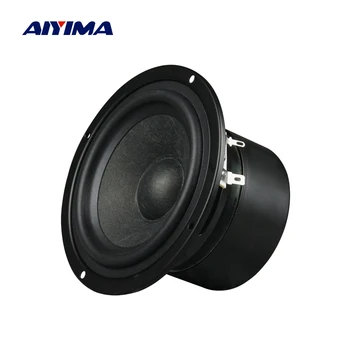 AIYIMA 1Pcs 4 Polegadas, alto-Falante de Médios De 4 a 8 Ohms de 25W Amplificador de Áudio de Som Speaker Fibra de Lã de Cone Loudsspeaker Para a Home do Amplificador de Áudio