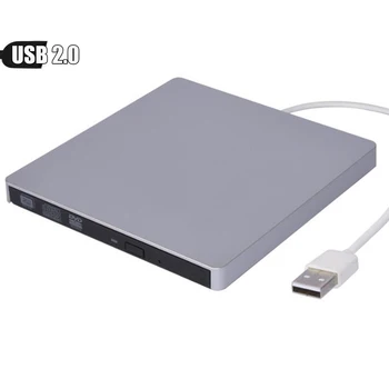 Slim USB 2.0 Externo de DVD RW Gravador de CD Unidade de Gravador Leitor de Jogador Para Laptop Notebook PC Mac Win XP 7 8 10 Xiaomi Huawei HP IBM