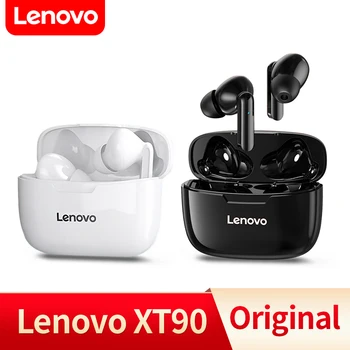 Original Lenovo Fone de ouvido XT90 TWS sem Fios Bluetooth Fones de Esportes Impermeável Fones de ouvido com Microfone Headset Redução de Ruído