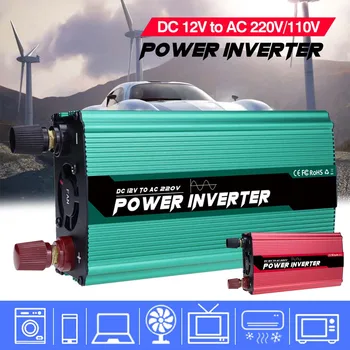 1000W de Potência do Inversor DC 12V AC 110V 220V transformador de Tensão de Onda Senoidal Modificada Carregador Portátil do Conversor Inversor Solar