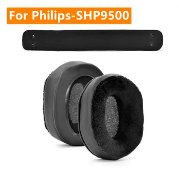 De cabeça de feixe Cabeça Almofadas Almofadas Almofadas de Substituição Para a Philips SHP9500 Fones de ouvido Capa de Almofada Earmuff