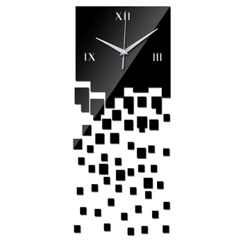 2019 novo relógio de parede, decoração de sala de estar de quartzo Relógio de design moderno e de luxo, o espelho acrílico 3d adesivos
