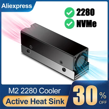M. 2 SSD PCI-E NVMe Ventoinha de Arrefecimento M2 2280 Disco Rígido de Estado Sólido Radiador de Alumínio do Dissipador de calor Almofada Térmica, Caso PC Cooler Acessórios