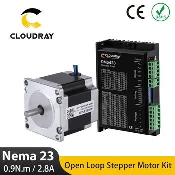Cloudray do Motor Deslizante do Nema 23 De 0,9 N. m 2.8 55mm e 1.0 A-5.0 18-50VDC Driver para impressora 3D de Gravura do CNC, Máquina de Trituração