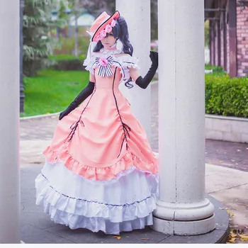 Anime Black Butler Ciel Phantomhive Cosplay Vestido De Botas De Peruca Kuroshitsuji Mulheres Senhora Lolita Empregada Vestidos De Trajes Cosplay Uniforme