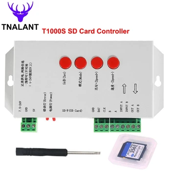 T1000S Cartão SD RGB LED Controlador 2048Pixels Para WS2801 WS2811 WS2812B LPD6803 2048 CONDUZIU a Luz de Tira DC5~24V