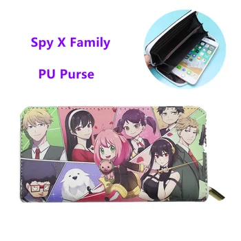Portátil Spy X Família Yor Anya Falsário Anime PU Bolsa de Cosplay Carteira de desenhos animados Saco com Zíper Kawaii Presente Prop Coleção