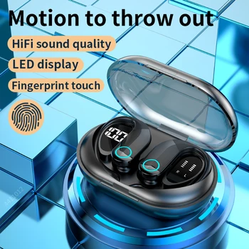 2023 sem Fio Novo TWS Bluetooth 5.3 Fone de ouvido gancho de orelha de Toque de Chamada de Negócios Fones de Redução de Ruído Impermeável Música Esportes Fone de ouvido