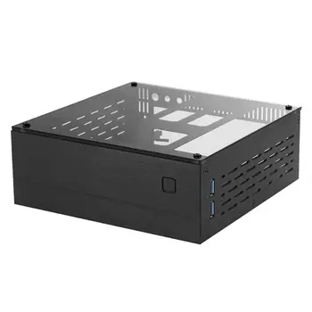 2022 Novo B01 Mini ITX Computador Caso Chassi de Alumínio/Vidro, Porta-PC de secretária de Gabinete