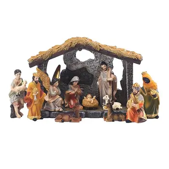 Natividade Conjunto Com Figuras Da Vida Real Natividade De Jesus, O Presépio Presépio De Natal Ornamento Da Igreja De Presente De Natal A Decoração Home