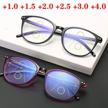 Multifocal progressiva Óculos de Leitura de Mulheres e Homens de Perto e de Longe com Presbiopia Óculos Hipermetropia +1.0 +1.5 +2.0 +2.5 +4.0