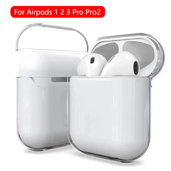 Para A Apple Airpods 3 2 1 Pro Pro2 Sem Fio De Fone De Ouvido De Carregamento Caixa Transparente Casos, À Prova De Choque Clara Fone De Ouvido Capa Shell