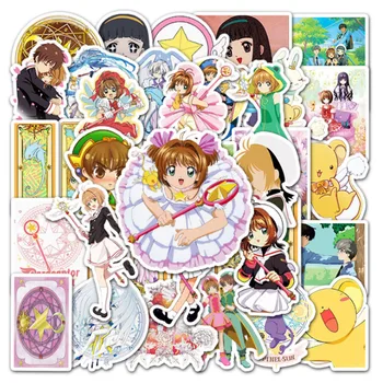 10/30/50pcs Anime Centenas de Alterações Sakura Graffiti Impermeável Skate Mala de Viagem do Telefone Portátil de Bagagem Adesivos Bonito