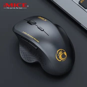 Mouse ergonômico de Mouse sem Fio Mouse de Computador Para PC Portátil 2.4 Ghz USB Mini Mause 1600 DPI 6 botões de um mouse Óptico