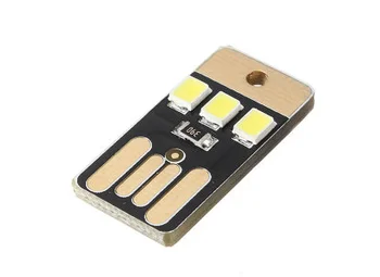 10PCS Mini Noite USB do Keychain do DIODO emissor de Poder Portátil quadro Branco do Bolso de Cartão de Lâmpada Bulbo de LED