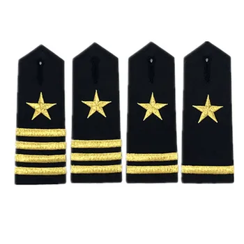 Marinheiro Alça De Ombro Segurança Estrela De Cinco Pontas Do Arco Bordado Em Dourado Posto Militar Decoração De Cosplay De Entretenimento