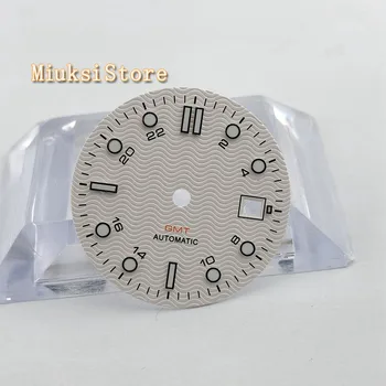 1PCS 31mm estéril branco Mostrador do relógio Ajuste ETA 2836/2824 DG2813/3804 Miyota 8215 821A 8205 movimento automático P933-N