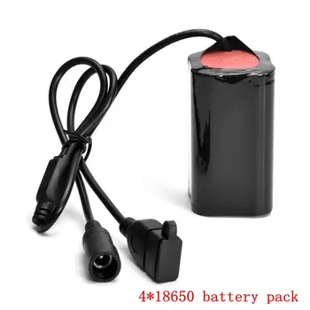 18650 Bateria 8,4 V 4800mAh capacidade para T6/L2 DIODO emissor de Luz de Bicicleta/Farol com USB 4*18650 Bateria de Lítio+1 bateria saco