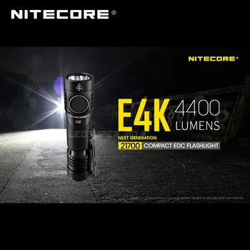A próxima Geração de NITECORE E4K 4400 Lumens 4 x CREE XP-L2 V6 LEDs 21700 Compacto EDC Lanterna com 5000mAh Bateria do Li-íon